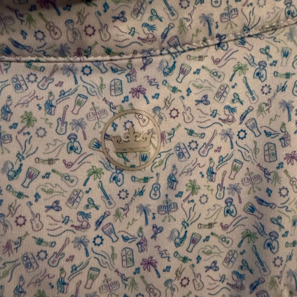 Peter Millar Sky Blue Pattern Polo Shirt - Picture 5 of 5